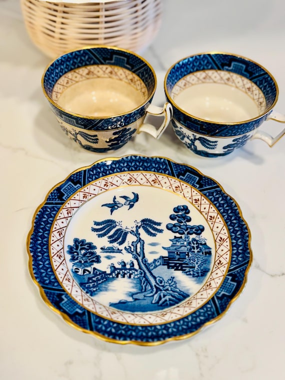 Vintage Booths Real Old Willow Teacup Saucer Set – Blue Willow