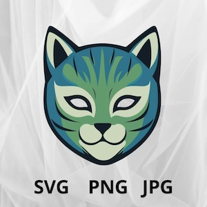 Cat mask svg, Therian mask svg, carnival mask, cat mask, therian cat, carnival mask, digital mask