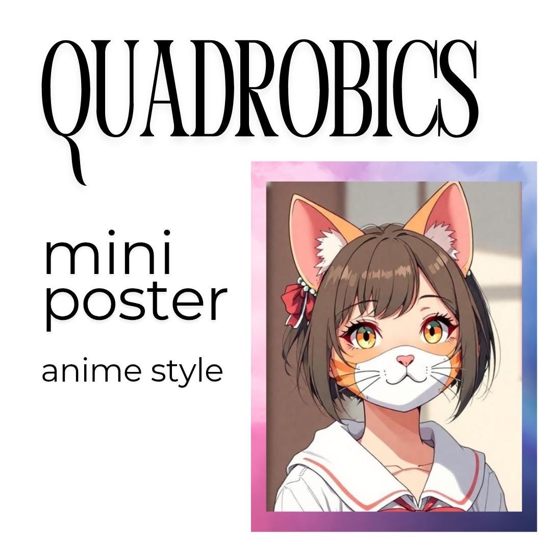 Quadrobics Poster Anime Style Digital Print - Etsy
