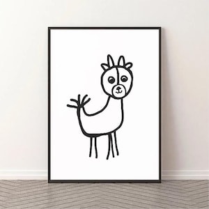 Scribble Poster, Scribble Wall Art, Scribble Print, Kids Print, Scribble Animal, Print for T-shirt, Funny Poster, Funny Art, Funny Print