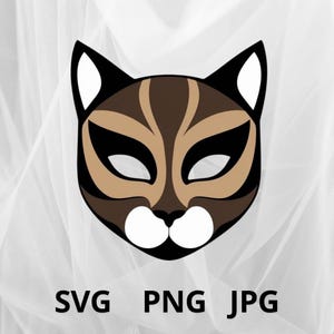 Therian cat mask, Quadrobics Mask, Quadrobics Cat, Cat mask svg, Mask svg, Therian art, Therian design, Carnival mask,  Quadrobics digital