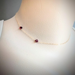 Vampire Jewelry, 14K Gold Filled Choker with Red Crystals, Vampire Bite Necklace, Gothic Jewelry, Halloween Jewelry 14 KT, Blood Drops Neck
