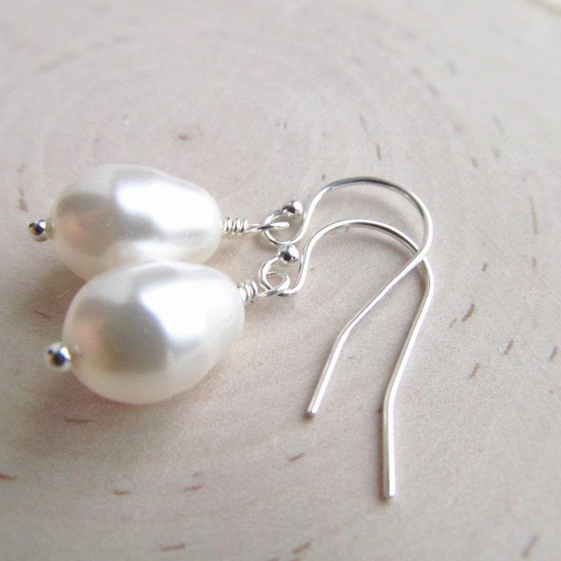 Pearly drop earrings main image 1