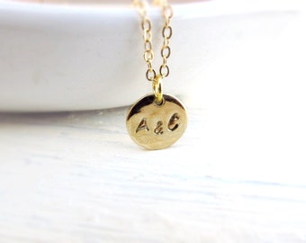 Two Initial Necklace, Gold Initial, Double Initial Necklace, Personalized Necklace, Boyfriend Girlfriend, Couples Necklace, Valentine's Day