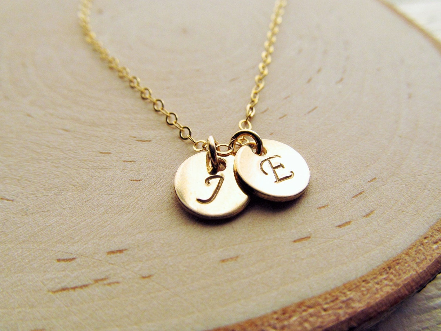 Couples Necklace, 14kt Gold Filled Initial Necklace, Boyfriend Girlfriend  Jewelry, Wedding Gift, Two Initial Necklace, Valentines Gift - Etsy