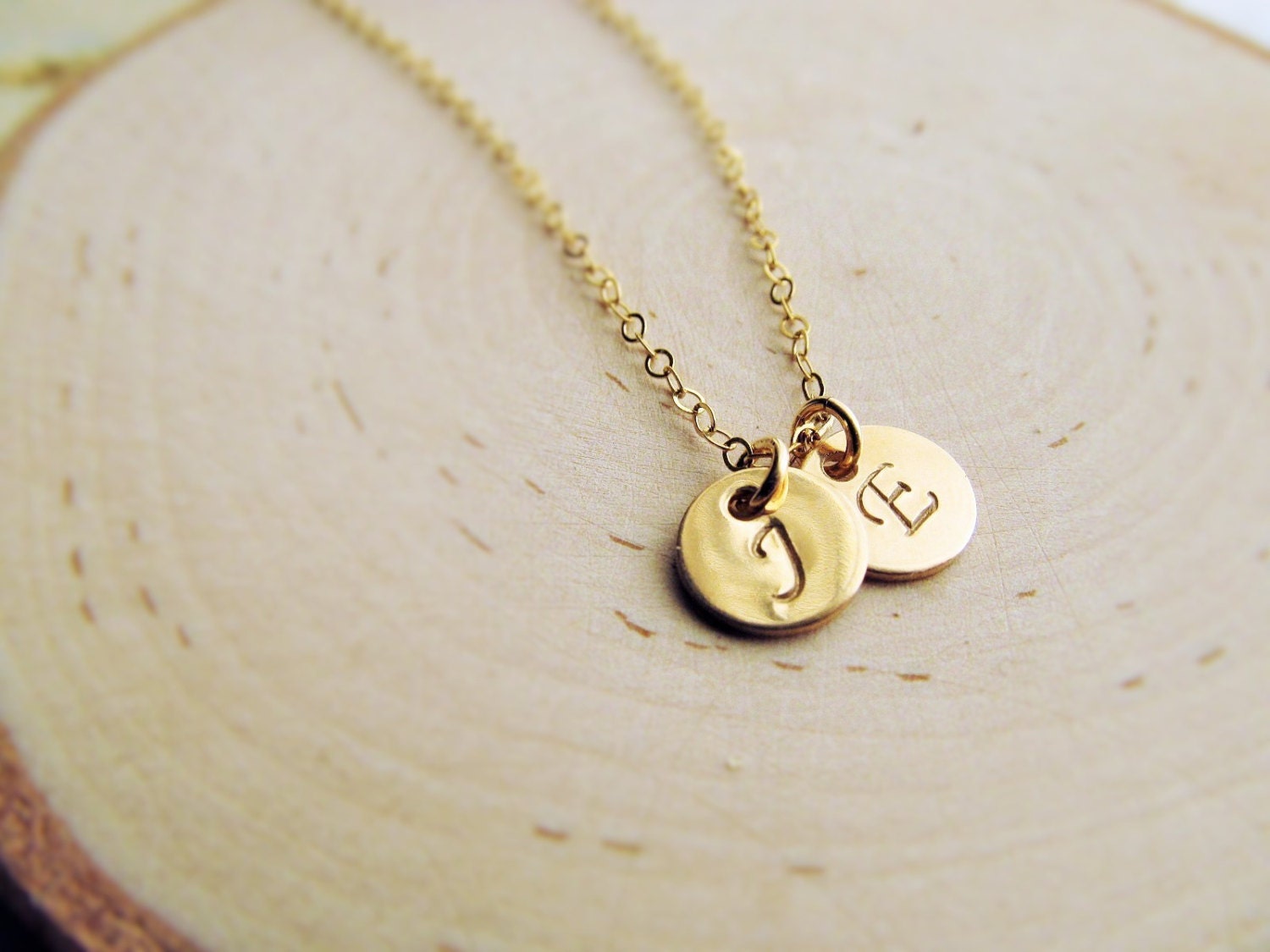 Couples Necklace 14kt Gold Filled Initial Necklace Boyfriend Etsy