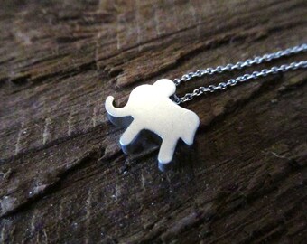 Elephant Necklace, Silver Tiny Charm, Good Luck Jewelry, Lucky Charm Necklace, Petite Jewelry, Pendant Necklace, Graduation Gift, Graduate