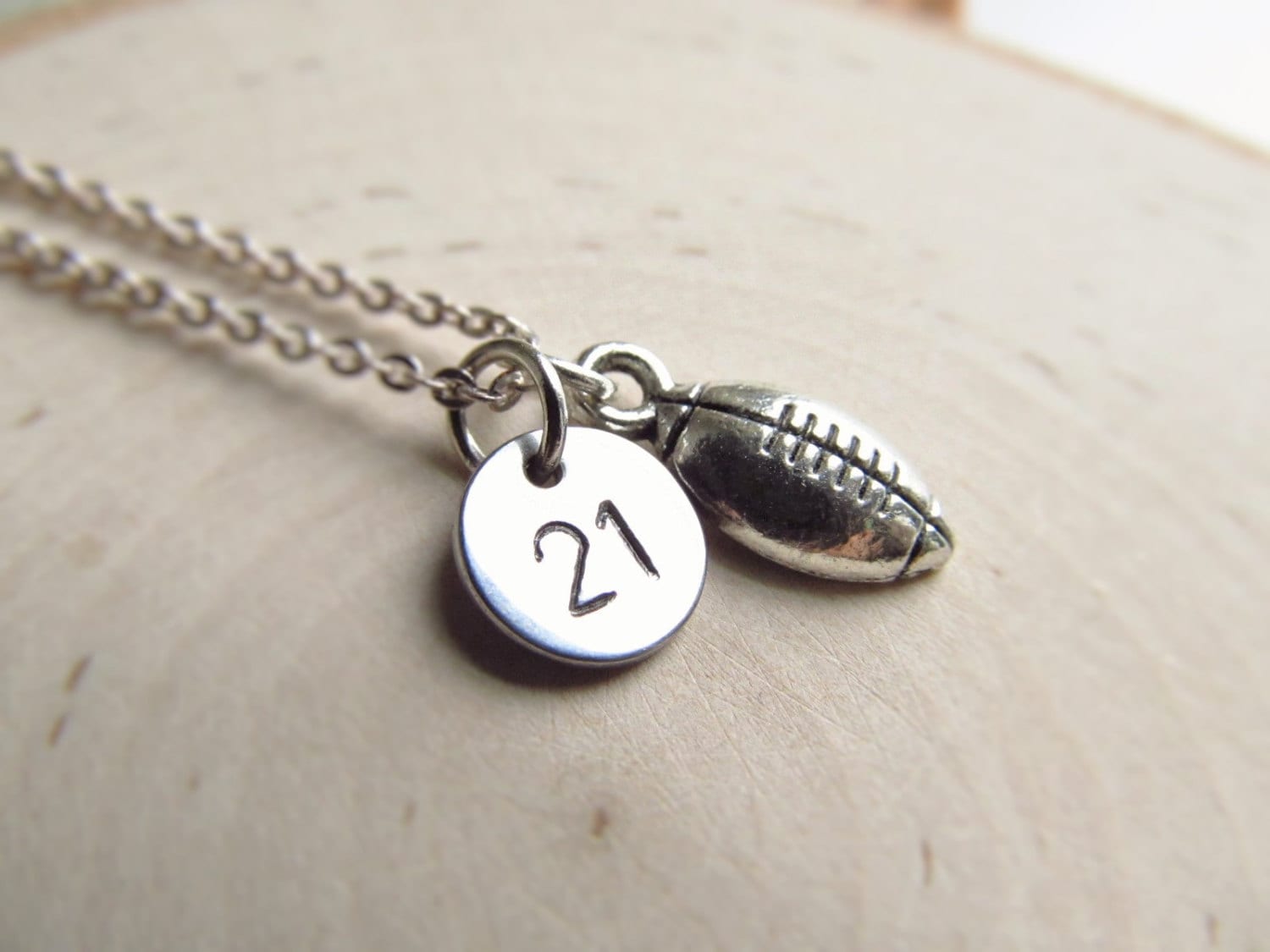 Football Girlfriend Necklace Jersey Number With Football Charm Football Mom Jewelry Personalized Sports Necklace Football Mom Necklace Etsy Canada