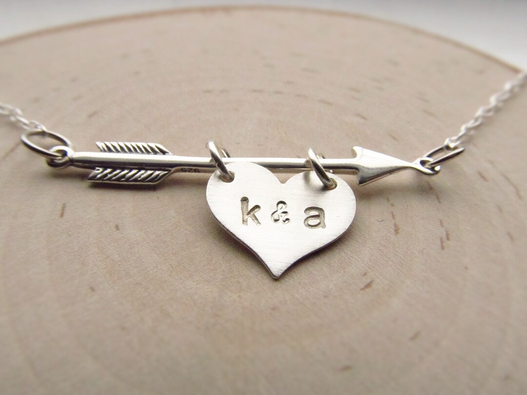 Arrow Heart Crystal Necklace
