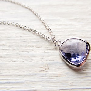 Amethyst Pendant, Silver February Birthstone Pendant Necklace, Amethyst Necklace, Gift for February, Birthday Gift for Her, Amethyst Jewelry