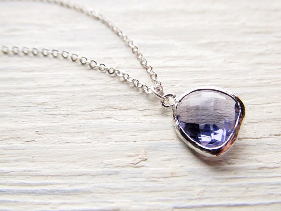 Amethyst Pendant, Silver February Birthstone Pendant Necklace, Amethyst Necklace, Gift for February, Birthday Gift for Her, Amethyst Jewelry