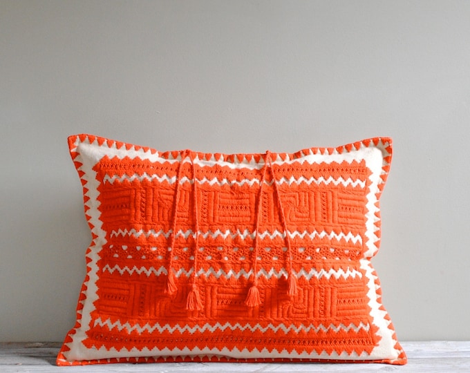 Vintage Embroidered Pillowcase Boho Pillow Case Mexican Etsy