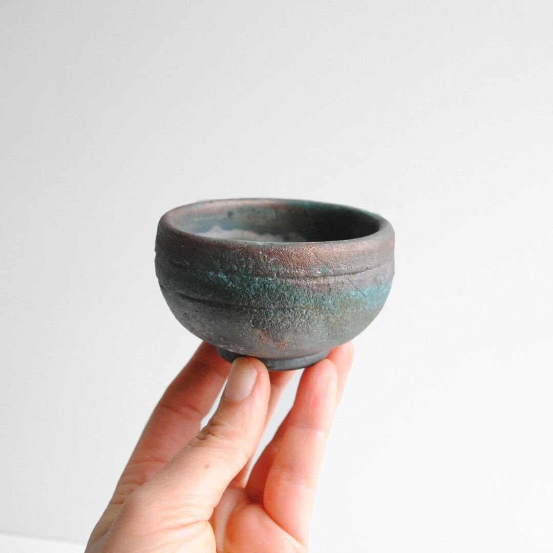 Vintage Small Raku Pottery Vase - Etsy