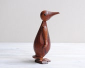 Vintage Wood Penguin Figure