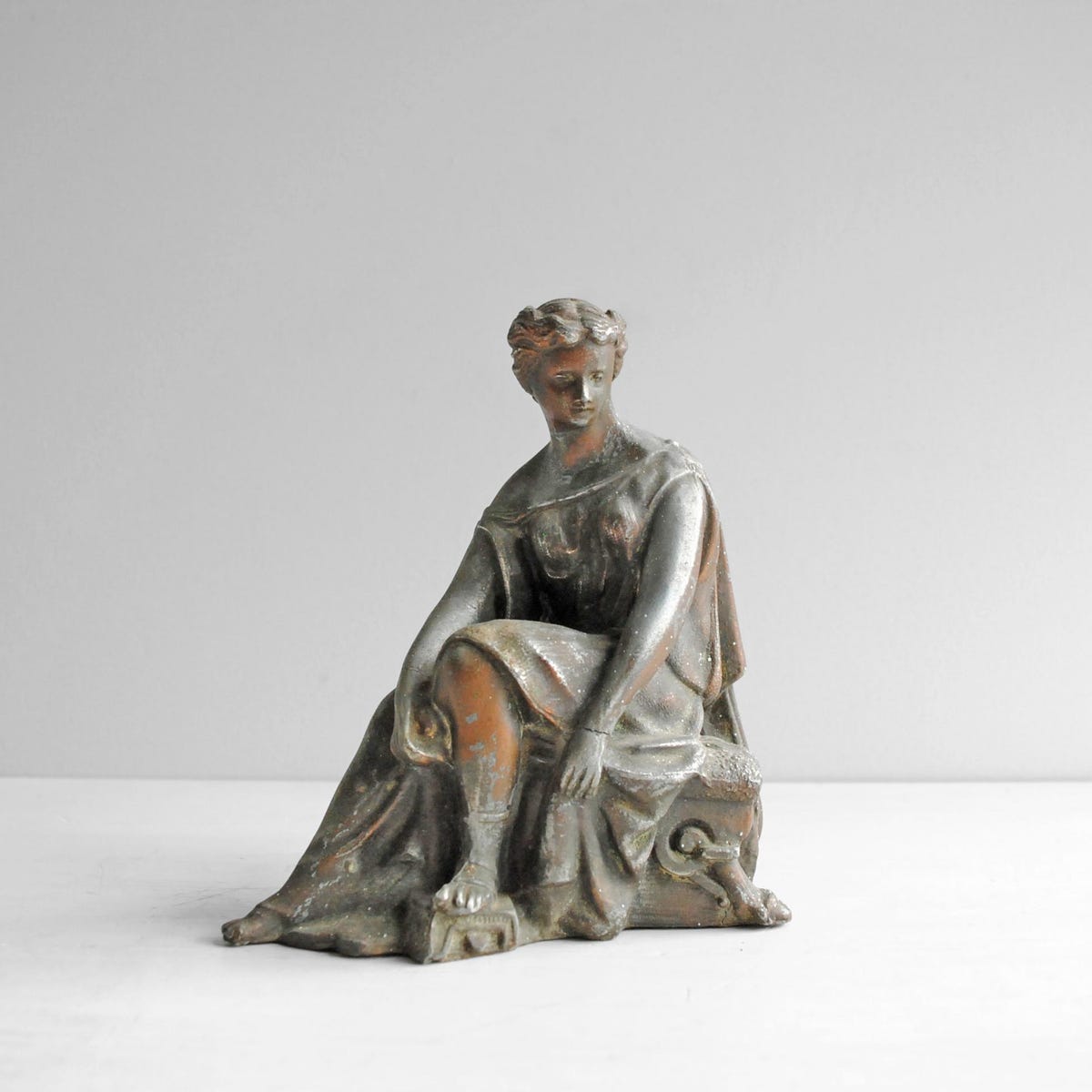 Antique Roman Goddess Spelter Metal Figurine Clock Topper - Etsy