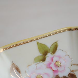 Antique Nippon Porcelain Dish with Pink Flowers image 4