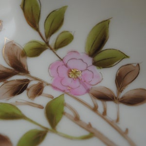 Antique Nippon Porcelain Dish with Pink Flowers image 5