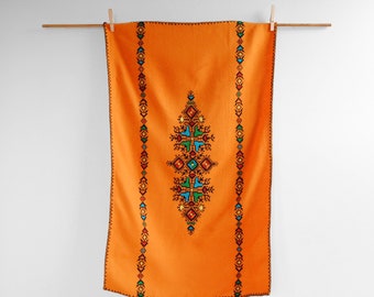 Vintage Mid East Embroidered Table Runner