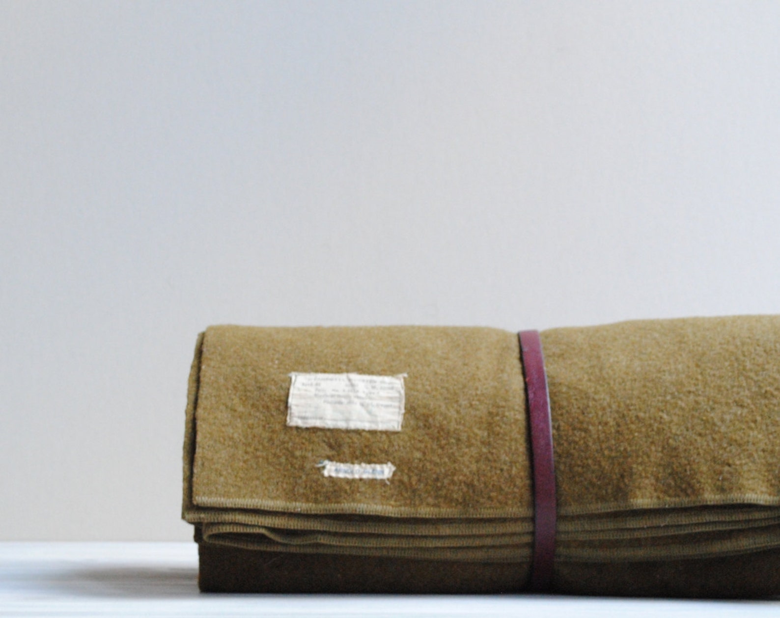 Vintage World War II Wool Army Blanket / Army Green Camp Etsy