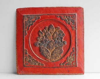 アンティーク中国製ローズウッドパネル、牛骨象嵌彫刻、1920年代の室内