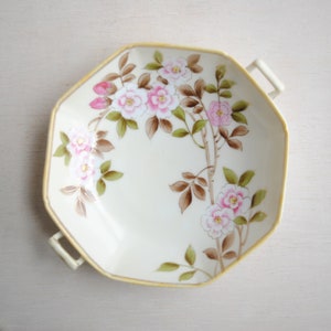 Antique Nippon Porcelain Dish with Pink Flowers image 7