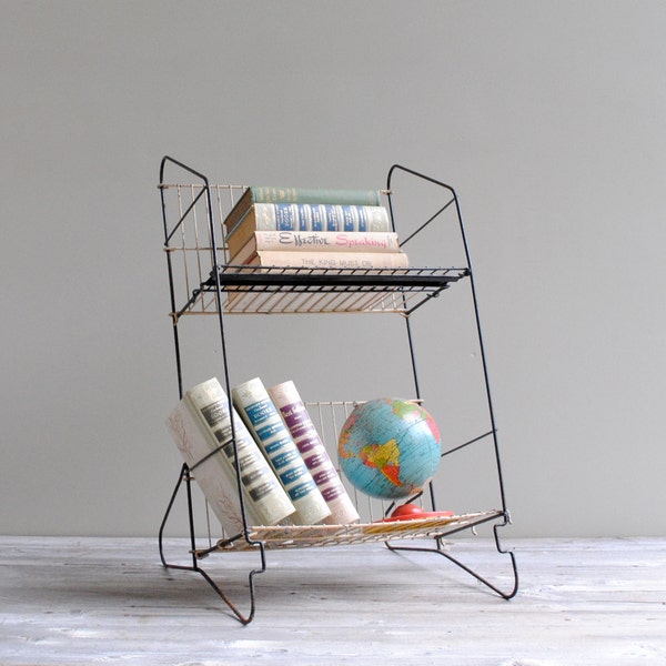 Mid Century Metal Display Rack / Shelf