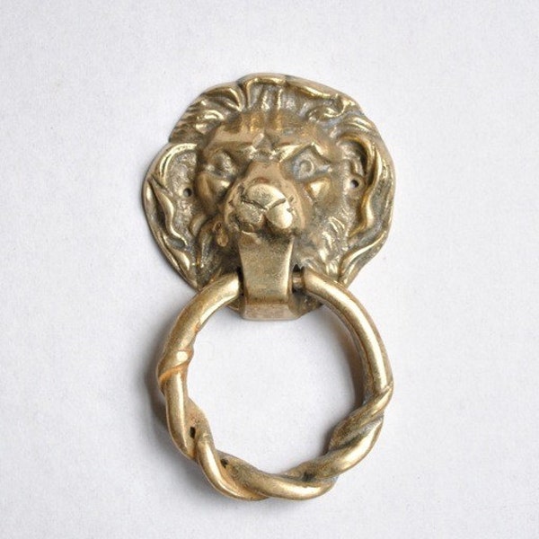 RESERVED Brass Lion Doorknocker