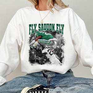 Sweat-shirt de football Saquon Fly, chemise Saquon Barkley, chemise graphique de joueur de football américain, tee-shirt Philadelphia, maillot de football américain