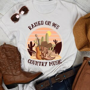 Raised on 90s Country Shirt,90s Country Music,Country Concert Tee,Country Music Lover Tee,Western Cowgirl Tee,Nashville Tee,Retro Music Tee
