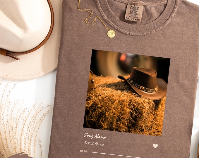 Custom 90s Country Music Comfort Colors Shirt: Personalized Song & Photo Tee