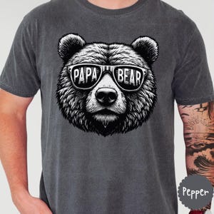 Papa Bear Comfort Colors®Shirt, Bear Dad Shirt,Grandpa Fathers Day Shirt,Fathers Day Gift,Bear Family Shirts, New Dad Gift, Baby Shower Gift