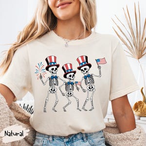 4th of July Skellies Shirt,4th of July Dancing Skeleton Shirt,American Flag Shirt,Funny 4th of July Shirt,USA Party Shirt,Red White Blue