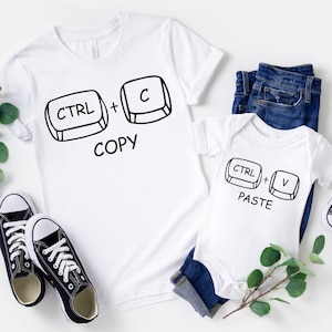Ctrl C and Ctrl V Shirt,Fathers Day Matching Shirt,Copy Paste Shirt,Father Son Matching Tee, Dad and Baby Shirt,Father Daughter Matching Tee
