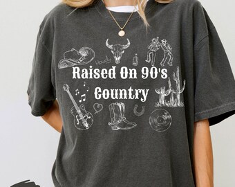 90er Country Music Comfort Farben Shirt: Western Cowgirl Tee