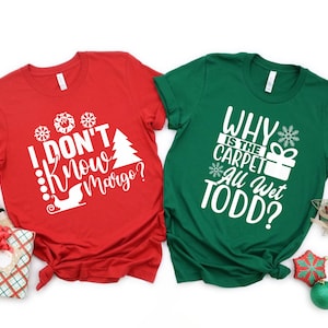 Funny Christmas Vacation T-Shirt: Todd and Margo Matching Couple Shirts