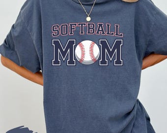 T-shirt Softball Mom Comfort Colors : T-shirt tendance pour les matchs de football