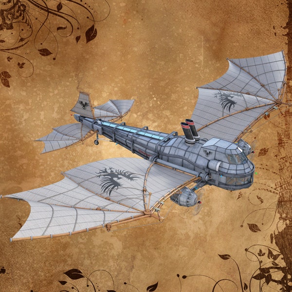 Digital Download, PNG, Steampunk, Plane, Wall Decor, Nursery, For Her, For Him, Office Decor, Man Cave, Airplane,