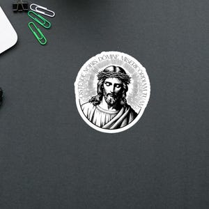 Latin Mass Sticker, Traditional Latin Mass, Catholic Sticker, TLM Kiss-Cut Vinyl Decal, Catholic Gift, Jesus Christ Water Resistant Sticker