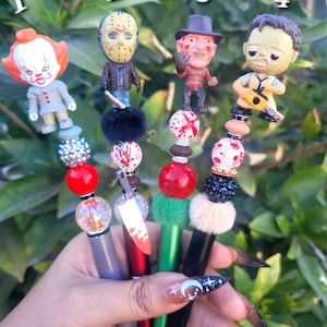Horror Pen - Beaded Pen, Horror Characters, Slasher