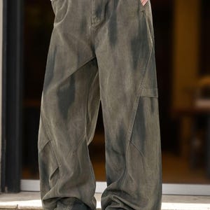 Men&#39;s Wide Leg Casual Pants | 100% Cotton Relaxed Fit Trousers for Everyday Wear | Comfortable and Stylish Basics | Gift for Him |Men&#39;s Wear