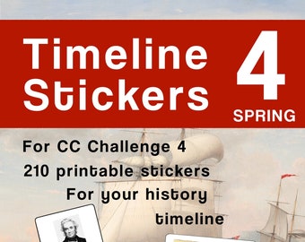 Timeline Stickers to Print for CC Challenge 4 Spring Semester