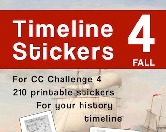 Timeline Stickers to Print for CC Challenge 4 Fall Semester