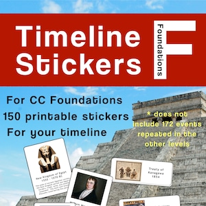 Tijdlijnstickers om af te drukken voor CC Foundations