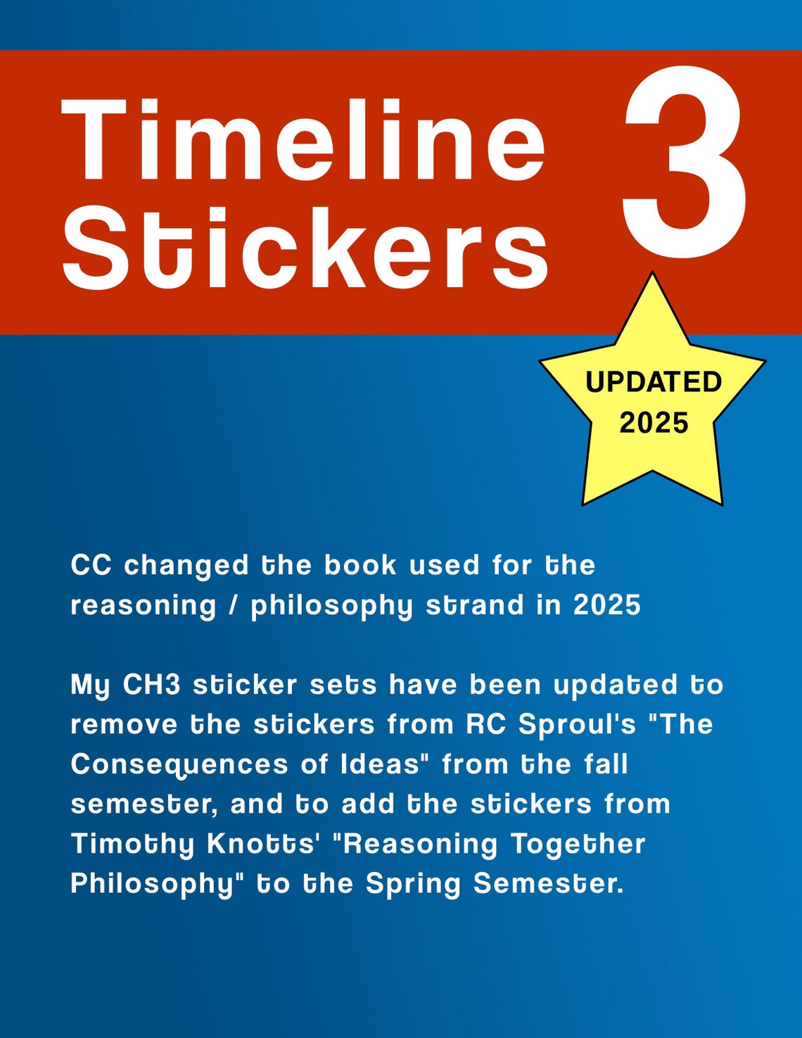 Timeline Stickers to Print for CC Challenge 3 Spring Semester - Etsy