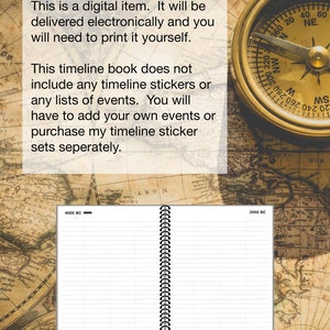 Timeline Sticker Book History Timeline Book to Print - Etsy