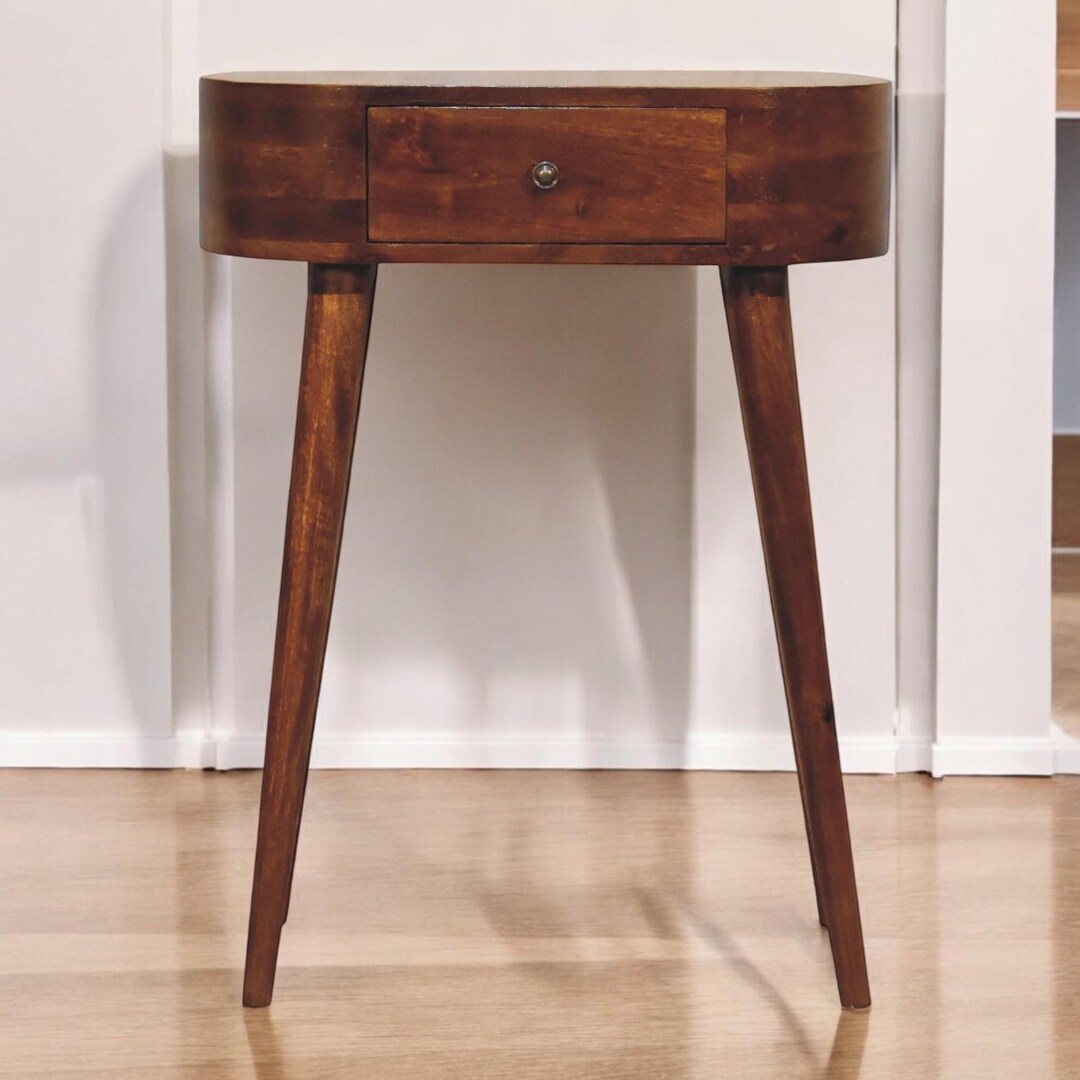 Small Solid Mango Wood Chestnut Console Table - Etsy