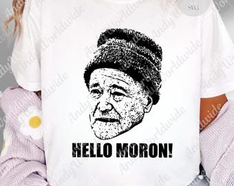 Citation de film « Hello Moron », grincheux vieillards, meme sarcastique (téléchargement numérique SVG PNG)