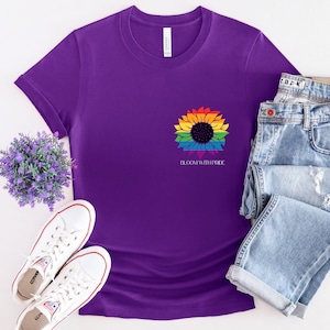 Pride Sunflower T-Shirt: LGBTQ Ally Unisex Tee