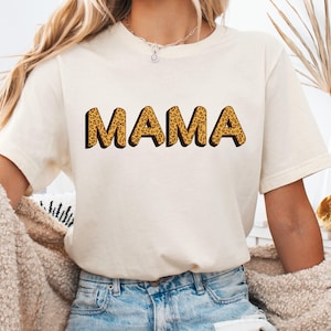 Leopard Mama Shirt, Mothers Day Gift, Mom Shirt, Retro Mama Shirt, Gift For Mom, Mama Shirt, Leopard Mama T-Shirt,Mothers Day Shirt,Mama Tee