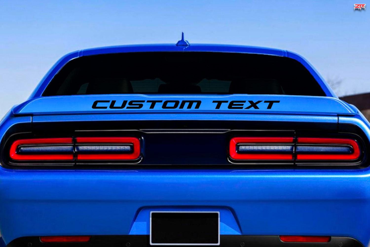 Spoiler Tyext Custom Text Spoiler Vinyl Decal Fits Dodge Challenge - Etsy